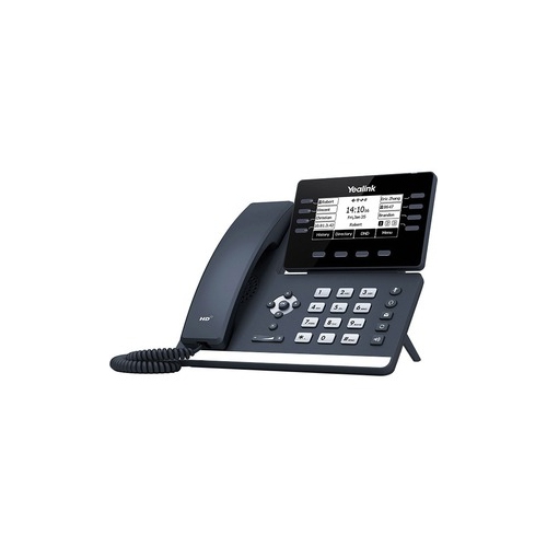 Téléphone IP T53 de Yealink avec/sans fil - DECT, Bluetooth - montable sur mur, ordinateur de bureau - SIP-T53 gris classique