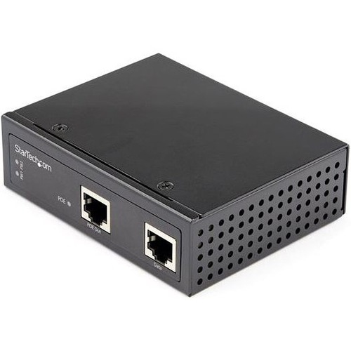 StarTech Industrial Gigabit PoE Injector - High Speed 90W 802.3bt PoE++ 48V-56VDC Ultra Power Over Ethernet/UPoE -40C