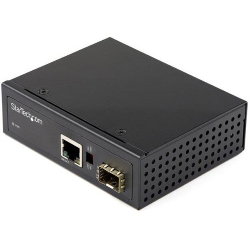 StarTech Industrial Fiber to Ethernet Media Converter - 1Gbps SFP to RJ45/CAT6 - SM/MM Fiber to Copper Gigabit Network