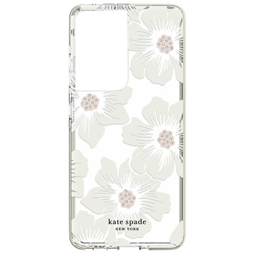 Kate Spade New York Defensive Fitted Hard Shell Case For Galaxy S21 Ultra Clear Hollyhock Floral Best Buy Canada