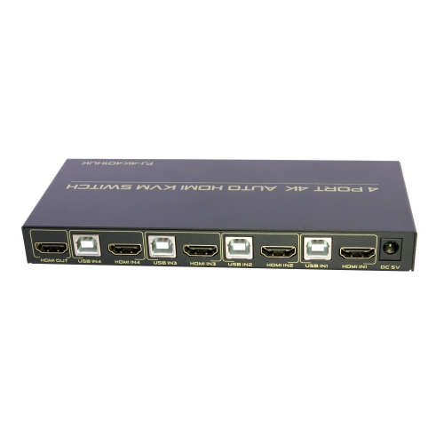 HDMI KVM Switch 4 Port Auto Hotkey USB 2.0 With 4 Set Cable Remote Control - axGear