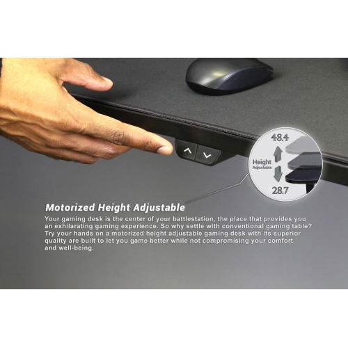 Bureau d’ordinateur/de jeu motorisé à hauteur réglable de 55 po FS-M55i de Boost Industries