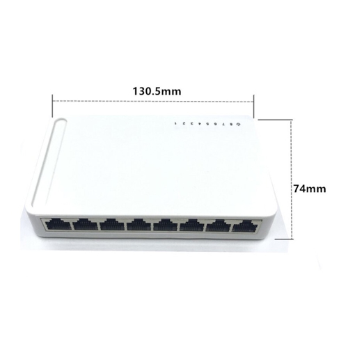8 Port Gigabyte Ethernet Switch Desktop Ethernet Splitter Hub Plug and Play - axGear