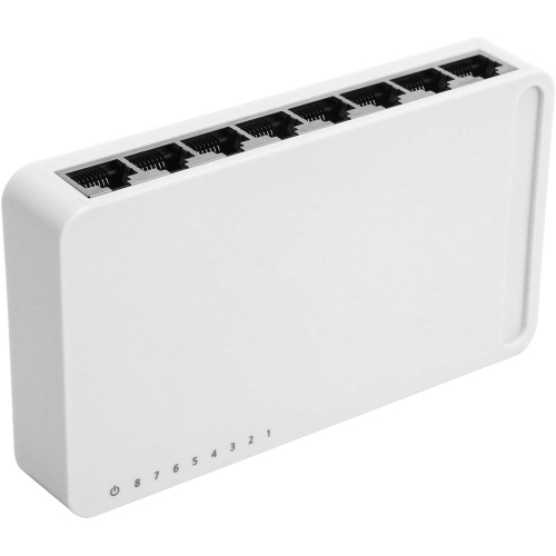 8 Port Gigabyte Ethernet Switch Desktop Ethernet Splitter Hub Plug and Play - axGear