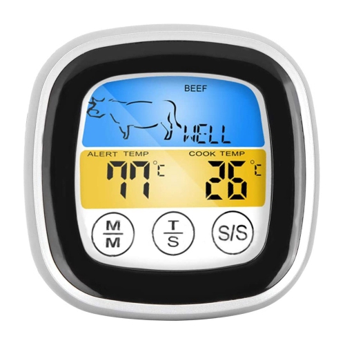 Meat Thermometer 2in1 Digital Food Kitchen Touch Screen Temperature Tester - axGear