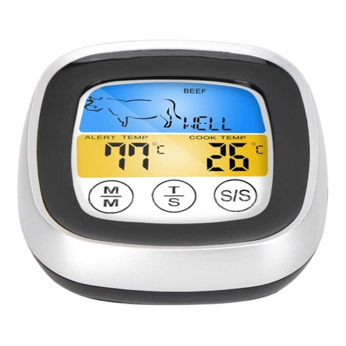 Meat Thermometer 2in1 Digital Food Kitchen Touch Screen Temperature Tester - axGear