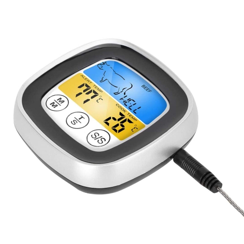 Meat Thermometer 2in1 Digital Food Kitchen Touch Screen Temperature Tester - axGear