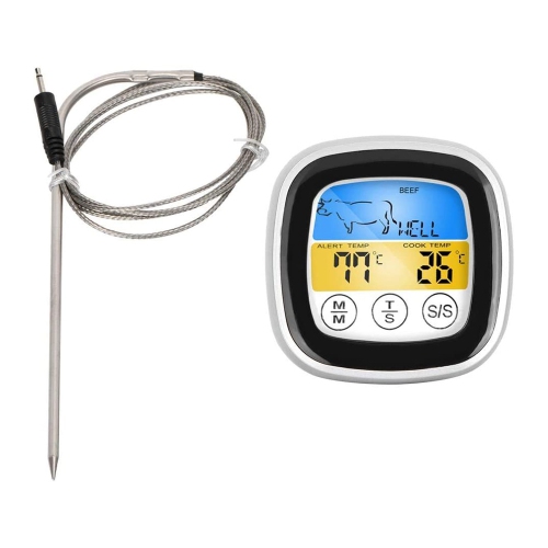 Meat Thermometer 2in1 Digital Food Kitchen Touch Screen Temperature Tester - axGear