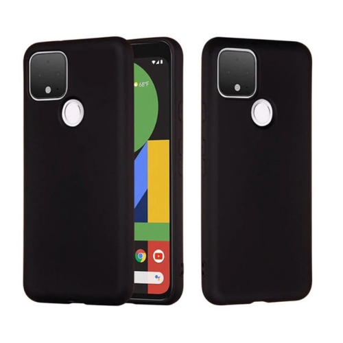 【CSmart】 Coque arrière ultra fine et souple en TPU Silicone Jelly Bumper pour Google Pixel 4a 5G 2020, Noir