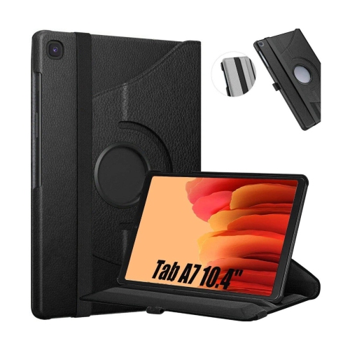 【CSmart】 360 Rotating PU Leather Stand Case Smart Cover for Samsung Tablet Tab A7 10.4" 2020, T500 T505 T507, Black