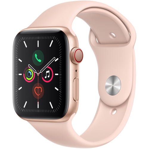 Apple Watch Series 5 (GPS + Cellular) 44mm Gold Aluminum with Pink Sand  Sport Band - New