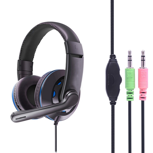 Gaming Headset Headphones Earphones Wired with PU Leather Ear Cover - axGear