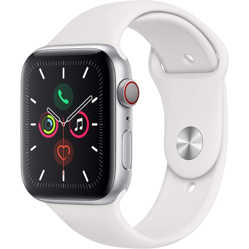 Apple Watch Series 5 Gpscell 44mm Silver Aluminum W White Sport