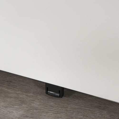 Vinsetto Metal Filing Cabinet with 3 Drawers, Vertical File Cabinet with Lock, Mobile Office Cabinet with Wheels for Legal, Letter, A4 Files, White