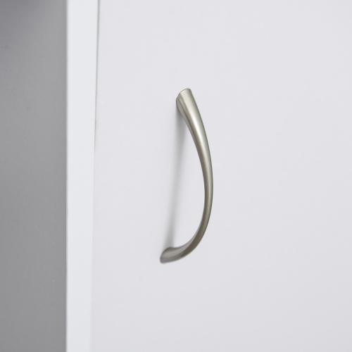 HOMCOM Computer Desk with Storage Drawers, Study Writing Table with Cabinet Adjustable Shelf for Home Office Workstation Bedroom, White