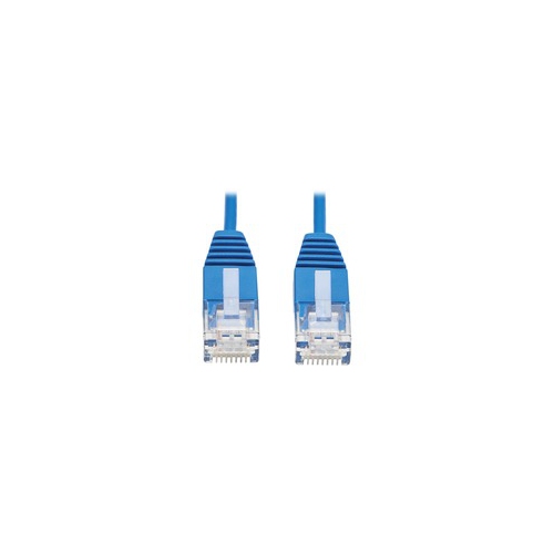 Tripp Lite Cat6a 10G Certified Molded Ultra-Slim UTP Ethernet Cable, Blue, 3 ft. N261-UR03-BL