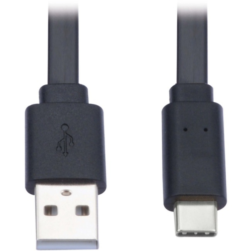 TRIPP LITE  USB-A to USB-C Flat Cable (M/m), Black, 3 Ft. (0.9 M) U038-003-Fl