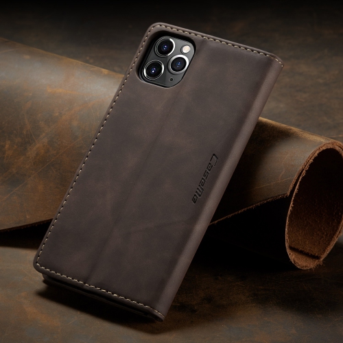 CaseMe Wallet Case Anti-Fall Retro Handmade Leather Magnetic Case Card Slot for iPhone 12 Pro