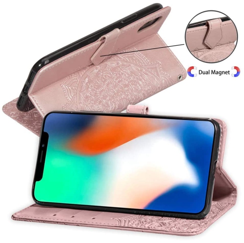 Luxury Embossed Mandala Floral Pattern Premium PU Leather Flip Wallet Case SKYXD Luxury 3D for Samsung Galaxy Note 20 Ultra