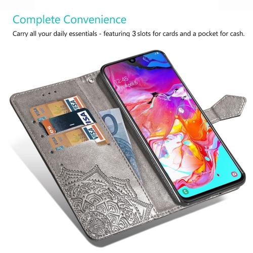 Luxe cuir cuir fleur Mandala étui portefeuille cuir pu haut de gamme SKYXD Luxury 3D pour Galaxy Note 20 de Samsung