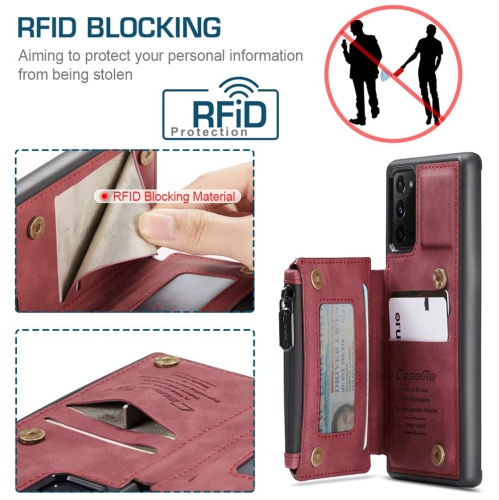 CaseMe Cuir Flip Étui Portefeuille emplacements de carte Support Housse Pour Samsung Galaxy Note 20