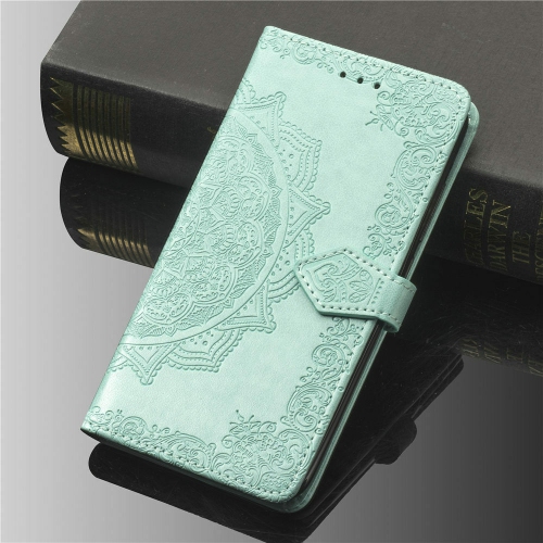 Cuir Etui Fleur de Mandala Coque, Créatif Floral Cover Folio Portefeuille Cuir PU Magnétique Stand Housse pour Samsung Galaxy Note 20 Ultra