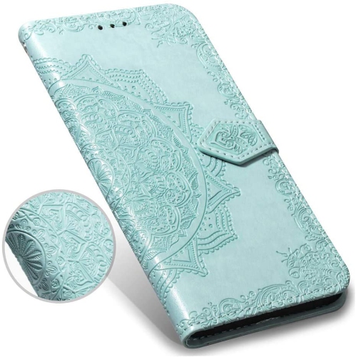 Cuir Etui Fleur de Mandala Coque, Créatif Floral Cover Folio Portefeuille Cuir PU Magnétique Stand Housse pour Samsung Galaxy Note 20 Ultra