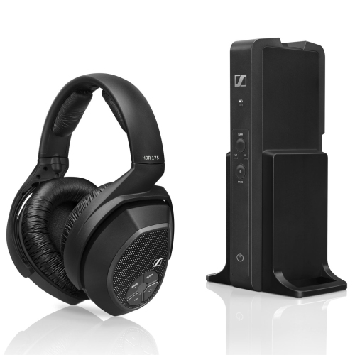 Refurbished - Sennheiser RS 175 Over-Ear TV RF Wireless Headphones -Black- Certified Refurbished