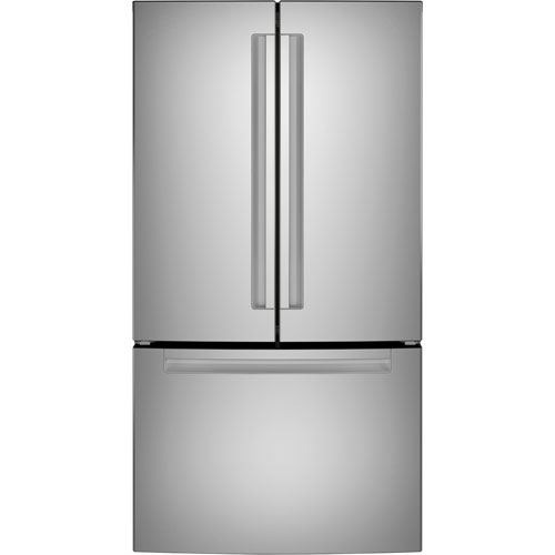 Réfrigérateur deux portes 27 pi³ 36 po à distributeur glaçons/eau de Haier - Inox