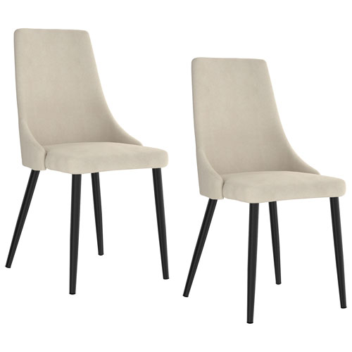 Venice Modern Fabric Dining Chair Set, Dining Chairs With Casters Canada