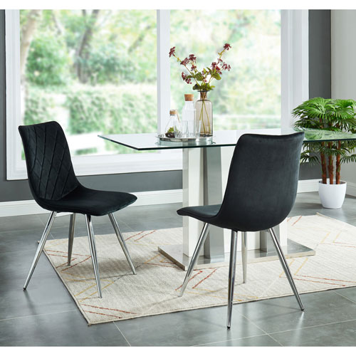 Marlo Contemporary Fabric Dining Chair, Dining Chairs With Casters Canada