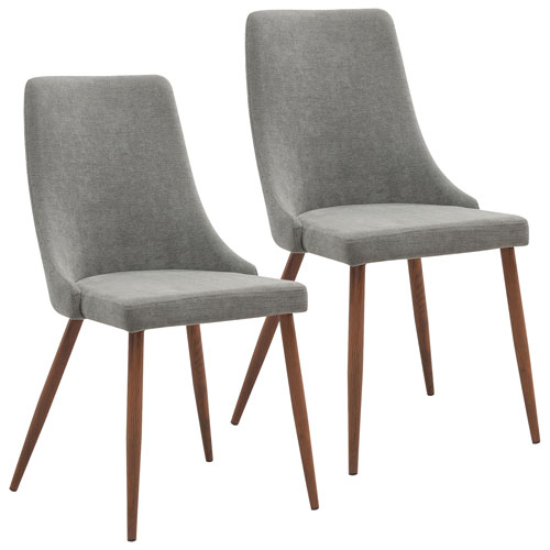 Cora Modern Fabric Dining Chair Set Of 2 Grey Best Canada - Patio Furniture Kijiji Bc Canada