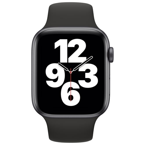 Apple Watch SE (GPS) 44mm Space Grey Aluminum Case with Black Sport Band by APPLE - Refurbished condition - Image 2