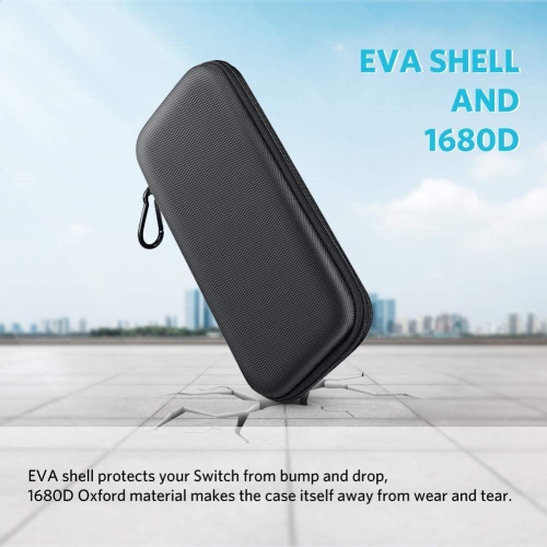 SAMA  Case for Nintendo Switch With Carabiner for Switch Console . In Black