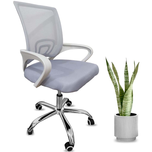 MotionGrey Mesh Series - Executive Ergonomic Computer Desk Home Office Chair with Mesh Back - White