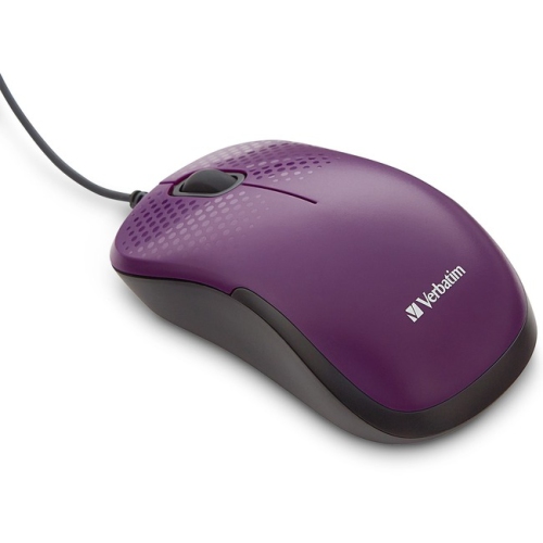 Souris optique avec fil silencieuse de Verbatim - Violet 70235