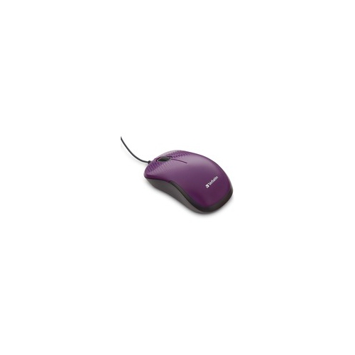 Verbatim Silent Corded Optical Mouse - Purple 70235
