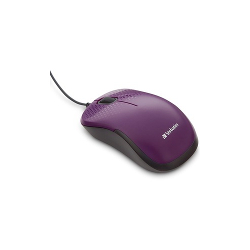 Verbatim Silent Corded Optical Mouse - Purple 70235