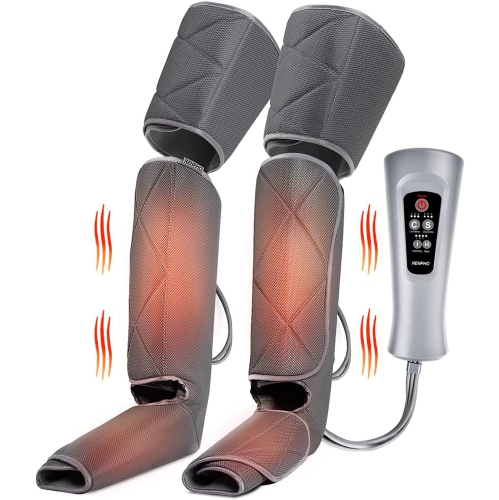 Renpho Leg Massager with Heat, Compression Calf Thigh Foot Massage, Adjustable Wraps Design for Most Size, with 3 Modes 3 Intensities, Gift for Mom D
