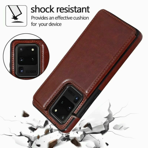 Leather Flip Wallet Case Card Holder Phone Back Cover for Samsung Galaxy S20 Plus