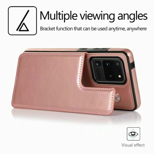 Leather Flip Wallet Case Card Holder Phone Back Cover for Samsung Galaxy S20 Plus