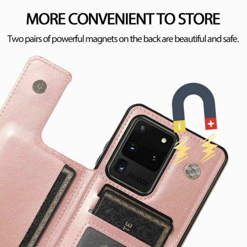 Leather Flip Wallet Case Card Holder Phone Back Cover for Samsung Galaxy S20 Plus