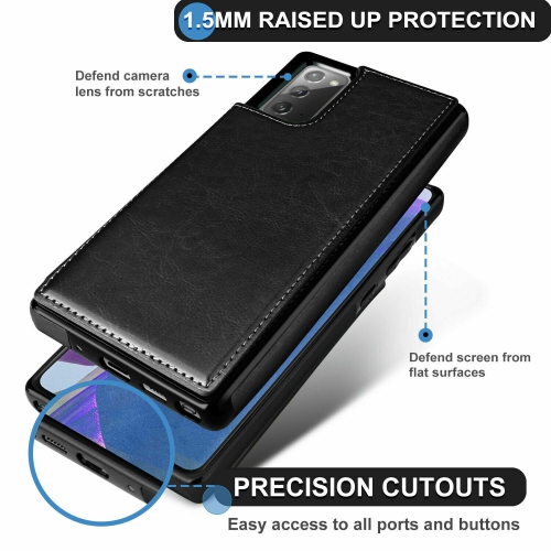 Leather Flip Wallet Case Card Holder Phone Back Cover for Samsung Galaxy S20 Plus