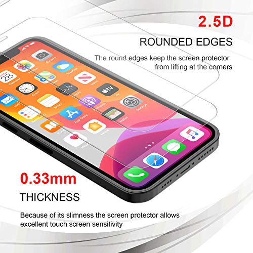 iPhone 12 Pro Max Screen Protector, Yunerz Tempered Glass Screen Protector for Apple iPhone 12 Pro Max 6.7inch