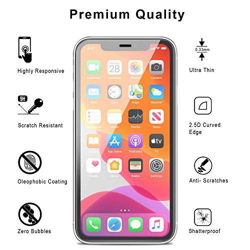 iPhone 12 Pro Max Screen Protector, Yunerz Tempered Glass Screen Protector for Apple iPhone 12 Pro Max 6.7inch