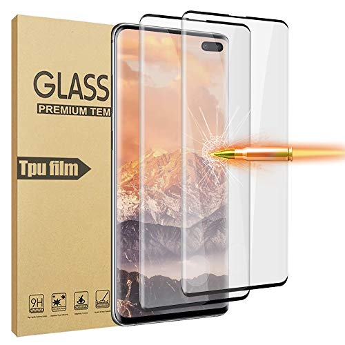 2 Pack Support Fingerprint Sensor HD Tempered Glass Screen Protector Compatible with Samsung Galaxy S10 ScratchProof Galaxy S10 Screen Protector, 9H Hardness No Bubbles
