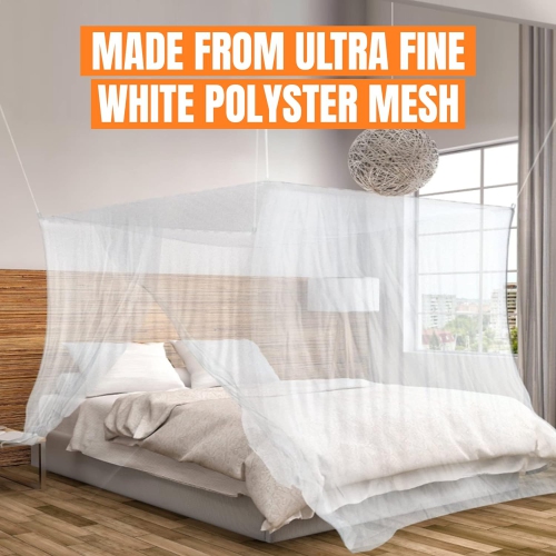 MEKKAPRO Ultra Large Mosquito Net and Insect Repellent by Large Two Openings Netting Curtains