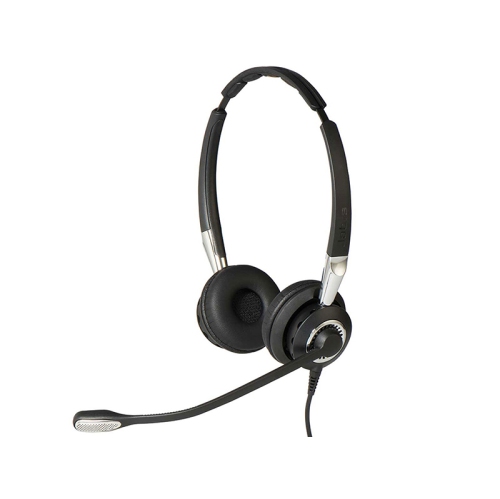 Jabra Biz 2400 II On-Ear Noise Cancelling Sound Isolating Headphones with Mic - Black