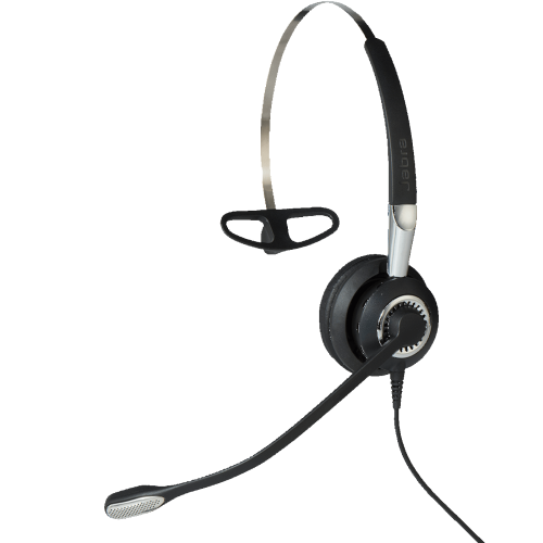 Jabra Biz 2400 II On-Ear Noise Cancelling Sound Isolating Headphones with Mic - Black