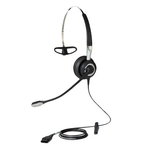Jabra Biz 2400 II On-Ear Noise Cancelling Sound Isolating Headphones with Mic - Black